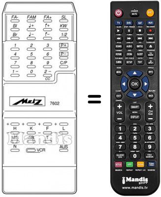 Telecomando equivalente MECATRON 7602