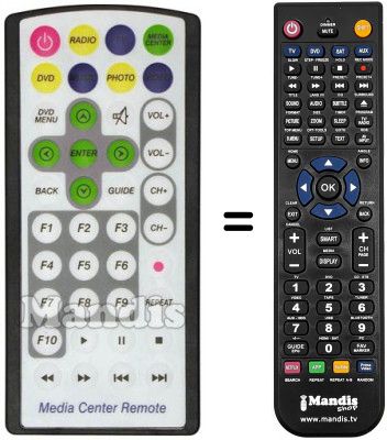 Telecomando equivalente MEDIA CENTER REMOTE