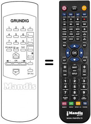 Telecomando equivalente Grundig P 37-838 VNM