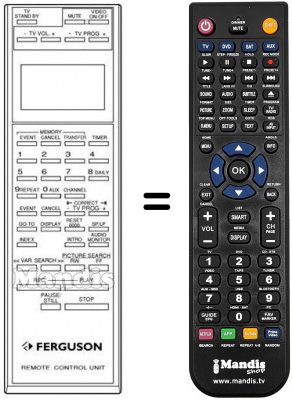 Telecomando equivalente PQ 10543 BT-44 Telecomando equivalente PQ 10543 BT-44