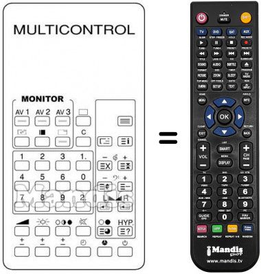 Telecomando equivalente PROCESSOR 1