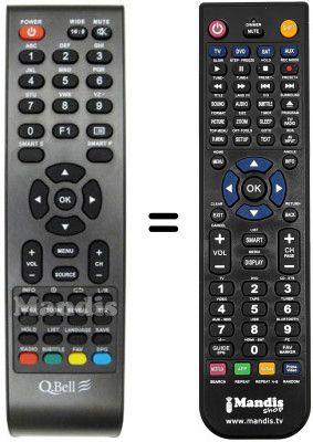 Telecomando equivalente Q.BELL QXT 23 DB (ver. 1)