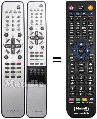 Telecomando equivalente Daewoo DT 42A1 Telecomando equivalente Daewoo DT 42A1