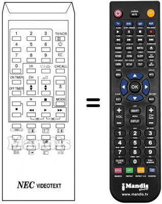 Telecomando equivalente RC-1008 E VIDEOTEXT Telecomando equivalente RC-1008 E VIDEOTEXT
