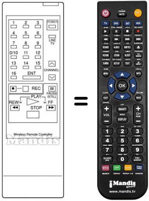 Telecomando equivalente YVR-600