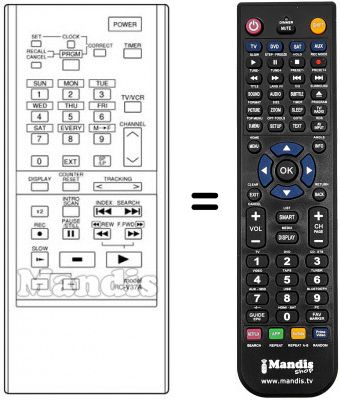 Telecomando equivalente RC-V37A