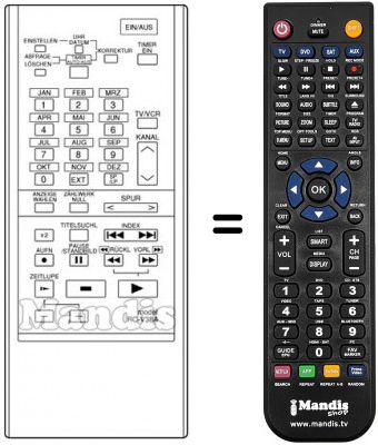 Telecomando equivalente RC-V38A