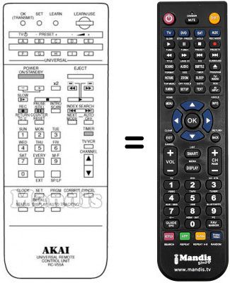 Telecomando equivalente RC-V55A