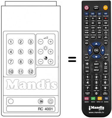 Telecomando equivalente RC 4001