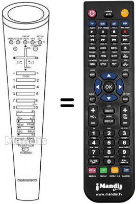 Telecomando equivalente RC 4205 X Telecomando equivalente RC 4205 X