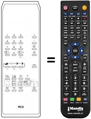 Telecomando equivalente RC 5