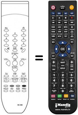Telecomando equivalente QUELLE RC 554