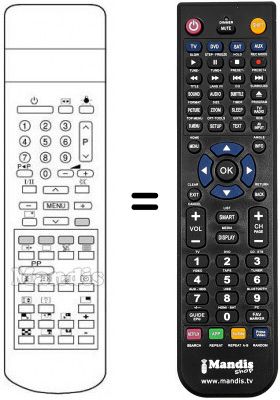 Telecomando equivalente RC 8077 VE