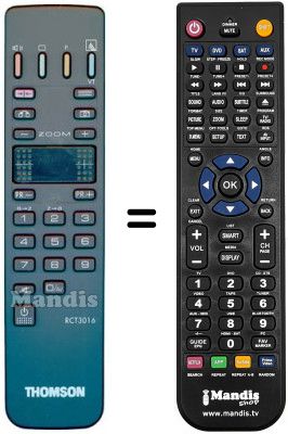 Telecomando equivalente RCT 3016 Telecomando equivalente RCT 3016