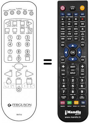 Telecomando equivalente RHT 10 Telecomando equivalente RHT 10