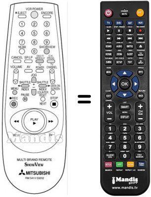 Telecomando equivalente RM 541V-59202 Telecomando equivalente RM 541V-59202