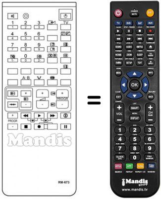 Telecomando equivalente RM 673