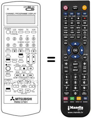 Telecomando equivalente RM 82-37901 Telecomando equivalente RM 82-37901