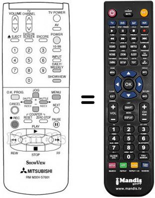 Telecomando equivalente RM M30V-57601 Telecomando equivalente RM M30V-57601