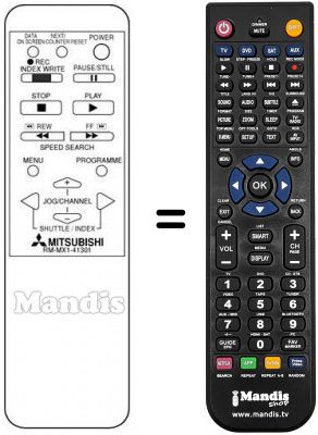 Telecomando equivalente RM MX1-41301 Telecomando equivalente RM MX1-41301