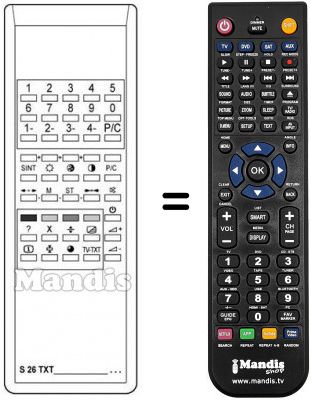 Telecomando equivalente S 26 TXT