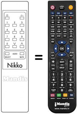 Telecomando equivalente SAT 16 TASTI