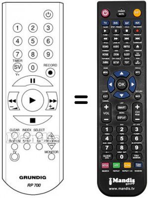 Telecomando equivalente Grundig SE-8105 HIFI