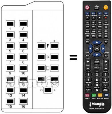 Telecomando equivalente SENSOR REM.CONT.16 FACH