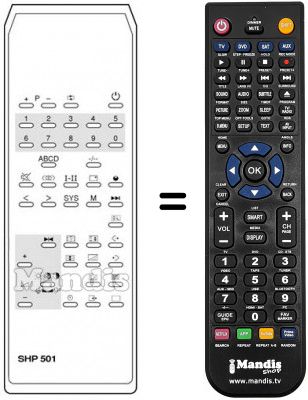 Telecomando equivalente SHP 501