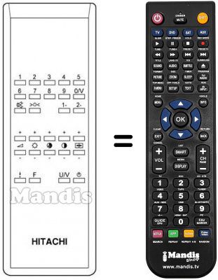 Telecomando equivalente Hitachi CPT 1570 Telecomando equivalente Hitachi CPT 1570