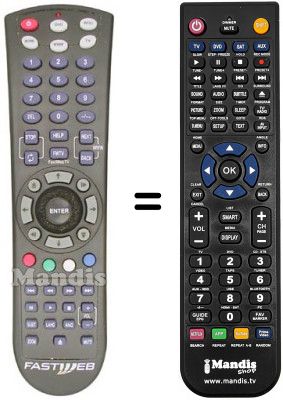 Telecomando equivalente FASTWEB FASTWEB (ver. 1)