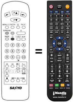 Telecomando equivalente 1AV0U10B09701