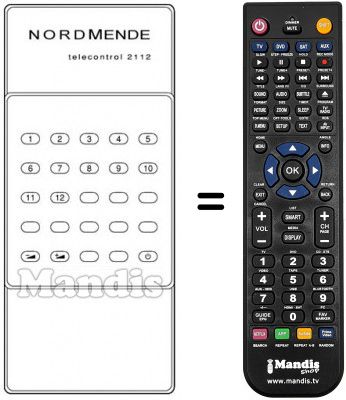 Telecomando equivalente TC 2112 Telecomando equivalente TC 2112