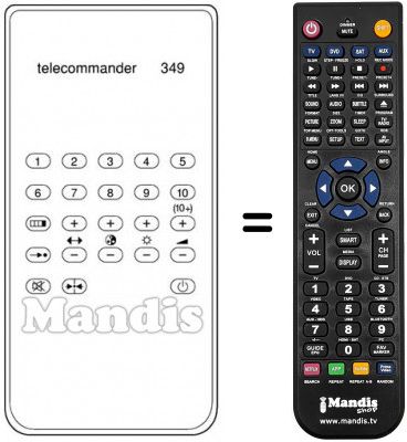 Telecomando equivalente TC 349