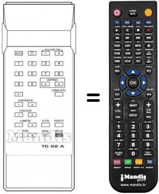 Telecomando equivalente TC 52 A