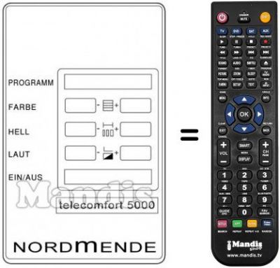 Telecomando equivalente TELECOMFORT 5000 Telecomando equivalente TELECOMFORT 5000
