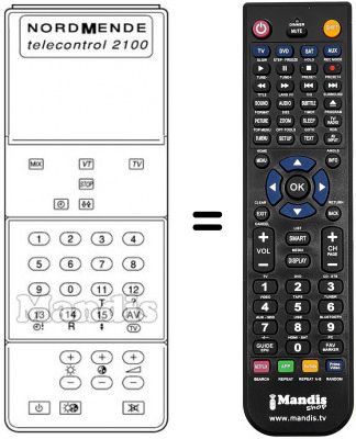Telecomando equivalente TELECONTROL 2100 Telecomando equivalente TELECONTROL 2100