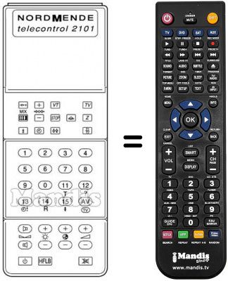 Telecomando equivalente TELECONTROL 2101 Telecomando equivalente TELECONTROL 2101