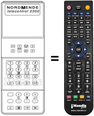 Telecomando equivalente TELECONTROL 2300 Telecomando equivalente TELECONTROL 2300