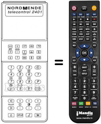 Telecomando equivalente TELECONTROL 2401 Telecomando equivalente TELECONTROL 2401
