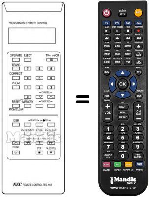 Telecomando equivalente TRB-16 B Telecomando equivalente TRB-16 B