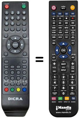 Telecomando equivalente DICRA TVLCD 022 BF