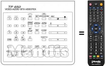 Telecomando equivalente TP 650