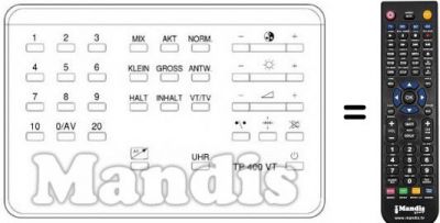 Telecomando equivalente TP 400 VT