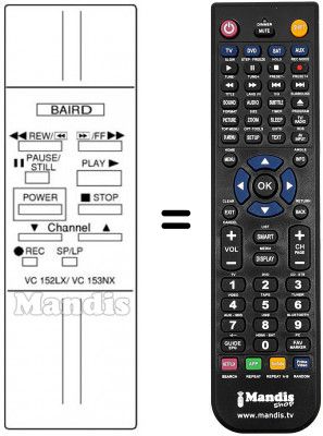 Telecomando equivalente VC 152 LX / VC 153NX