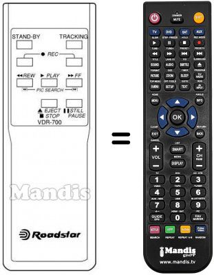 Telecomando equivalente VDR 700
