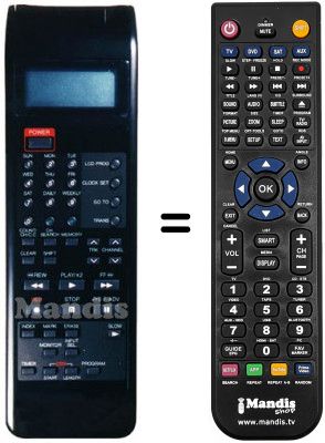 Telecomando equivalente VRI 616 Telecomando equivalente VRI 616