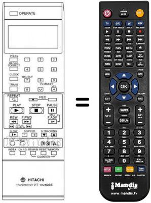 Telecomando equivalente VT-RM 403 E