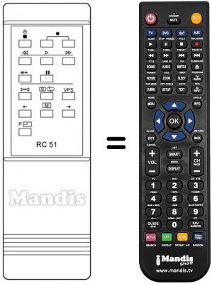 Telecomando equivalente ELCIT VTR 8020 Telecomando equivalente ELCIT VTR 8020