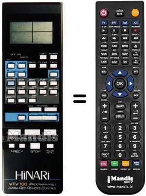 Telecomando equivalente VTV 100